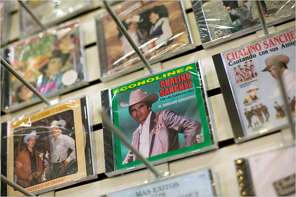 CDs by Mr. SÃ¡nchez. Mexicans know him as a valiente, a brave one: armed, dangerous and doomed (he was ambushed and executed after a concert in Mexico in 1992). Comparisons are superficial, but you could think of him as part Billy the Kid, part Bill Monroe. Photo: Eric Grigorian for The New York Times